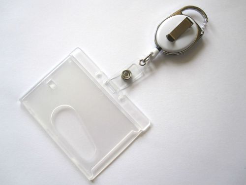 5x Ski-pass Holder incl. Case, ID/Card/Pass-Holder, Yoyo Holder, White