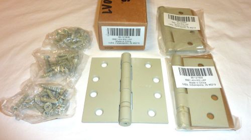 3 ives 5bb1 4&#034; x 4&#034; 600 usp 5 knuckle ball bearing butt door hinges primed steel for sale