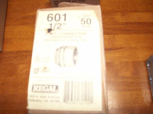 50-1/2 INCH EMT BOX CONNECTORS COMPRESSION TYPE REGAL#601