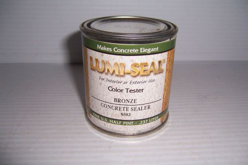 LUMI-SEAL CONCRETE SEALER PAINT 1/2 PINT BRONZE 8502 GREAT 4 CONCRETE CRAFTS NEW