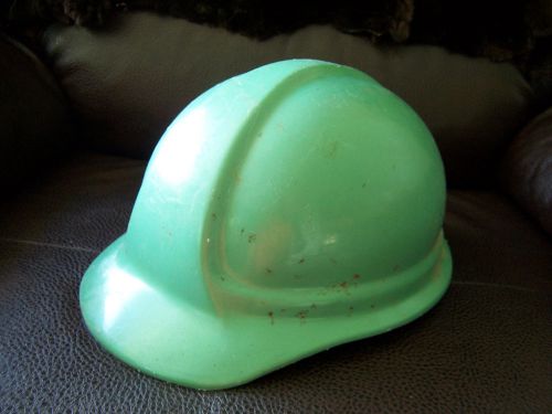 Vintage green a line hard hat safety helmet old american optical corp class a for sale