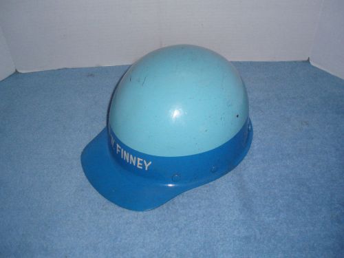 Vintage MSA Bule Fiberglass Skullgard Hard Hat Old Industry Factory Construction