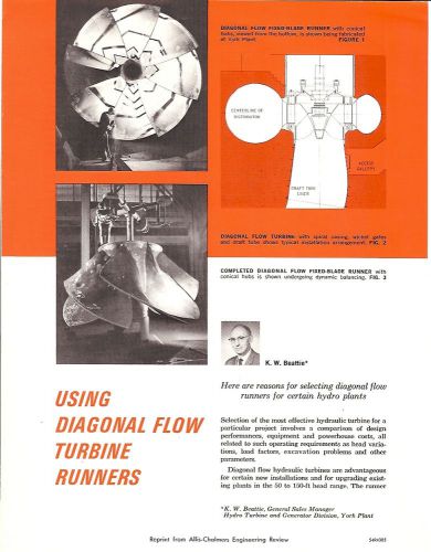 Technical Paper - Allis-Chalmers - Hydro Plant Power Turbine - 7 items (E1654)