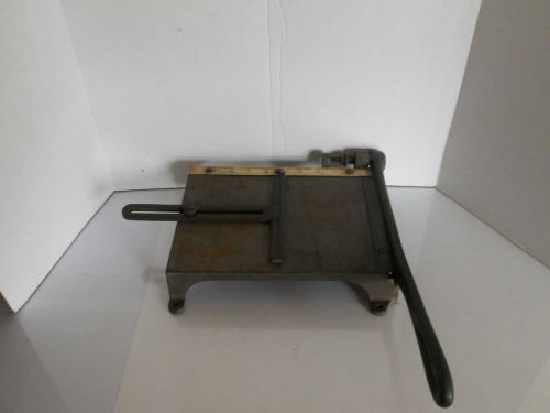 Old Vintage Besco 421 Paper Cutter/Trimmer w/ Brass Rule Plate &amp; Original guide