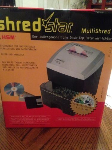 HMS SHREDDER MULTISHRED EXCEPTIONAL DESKTOP DATA SHREDDER. OFFICE,HOME