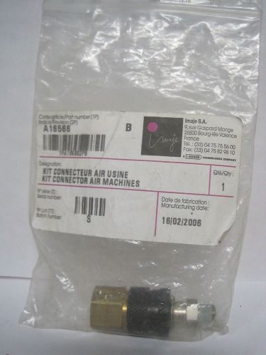 Markem Imaje Air Plant Connector A16566 1/4&#034; x 1/8&#034; NIB