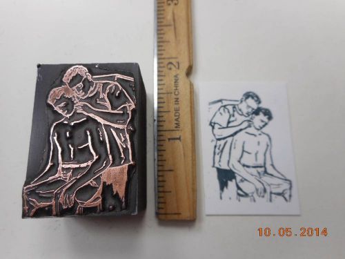 Letterpress Printing Printers Block, Chiropractor checks Patients Spine