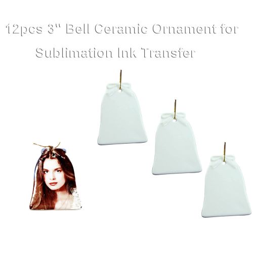 12pcs Sublimation Ceramic Ornaments Christmas Tree Decorations Heat Transfer