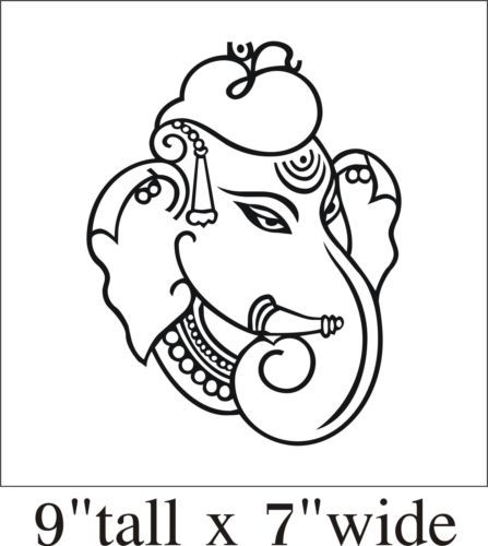 2X Om Aum Lord Ganpati Bappa Hinduism Car Truck Bumper Vinyl Sticker Decal-1818