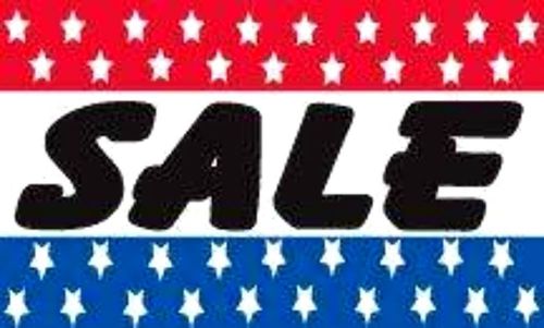 Sale Sign Flag  3&#039; X 5&#039; Banner RWB Stars Jns*