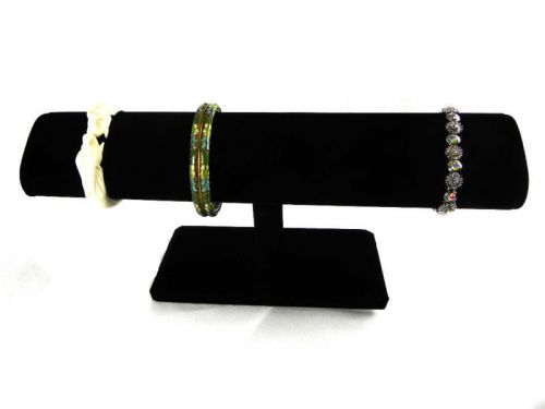 Black Velvet 1 Tier Bracelet Display T Bar Jewelry oval