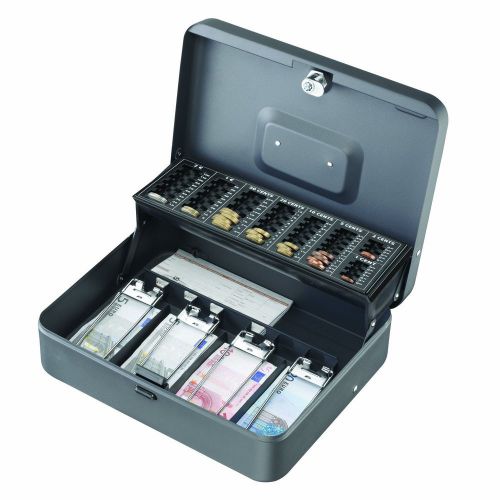 5 compartment tiered cantilever cash box money organizer safe retail shop store for sale