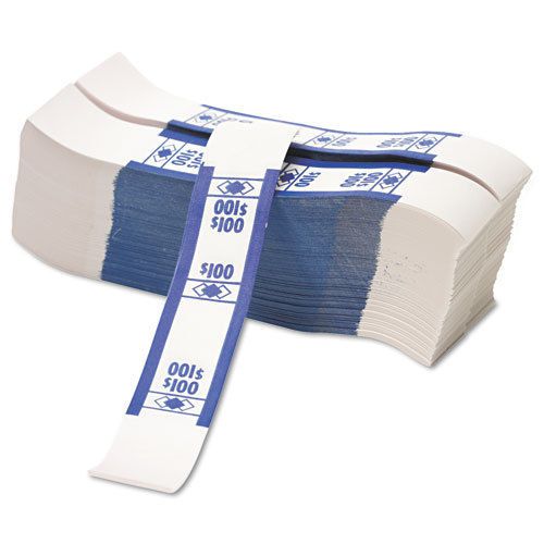 Pm color-coded kraft currency straps, dollar bill, $100, self-adhesive, 1000/pk for sale