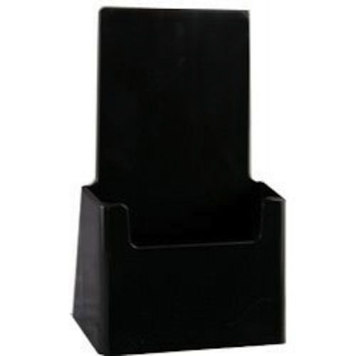 4x9 Tri-Fold Black Brochure Holder Lot of 50 DS-LHF-S100-BLK-50