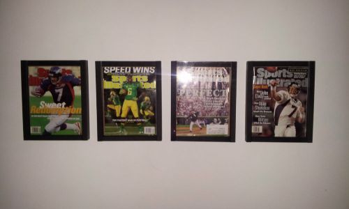 MAGAZINE SPORTS ILLUSTRATED DISPLAY FRAME CASE BLACK SHADOW BOX LOT OF 4