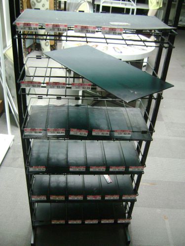 RETAIL DISPLAY BLACK METAL MERCHANDISE SHELVING UNIT