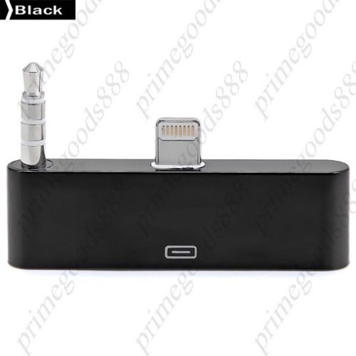 8 Pin to 30 Pin Audio Adapter Converter 4.7&#034; Data Sync Dock Charger 30pin Black