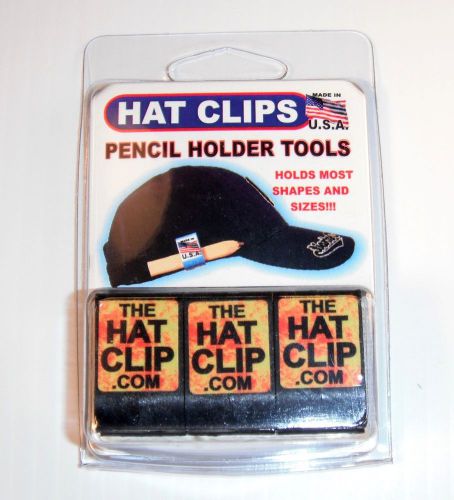 HAT PENCIL HOLDER CLIPS 3 PACK farmer trucker carpenter shipping clerk USA MADE