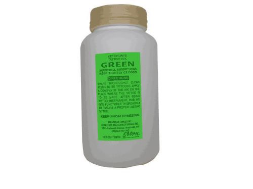 Ketchum Tattoo Ink Green 18 oz Identification Clean Livestock Pets Pigs