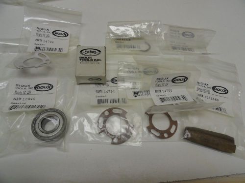 SIOUX AIR TOOL PARTS VARIETY LOT BEARINGS, VANES, CLIPS ETC