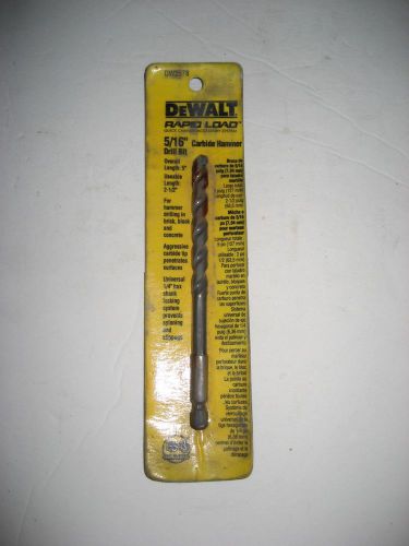 NEW Dewalt Rapid Load 5/16&#034; Carbide Hammer Drill Bit DW2578