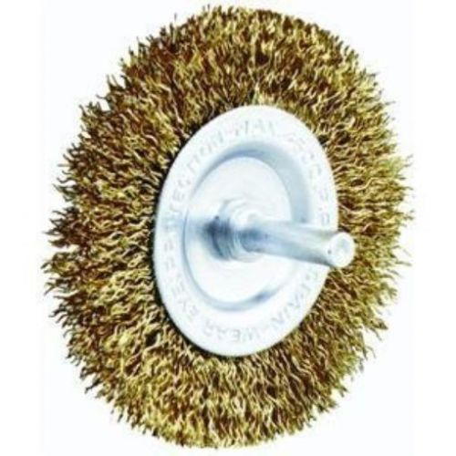 Vermont american 16791 3-inch course brass wire wheel brush with 1/4-inch hex sh for sale