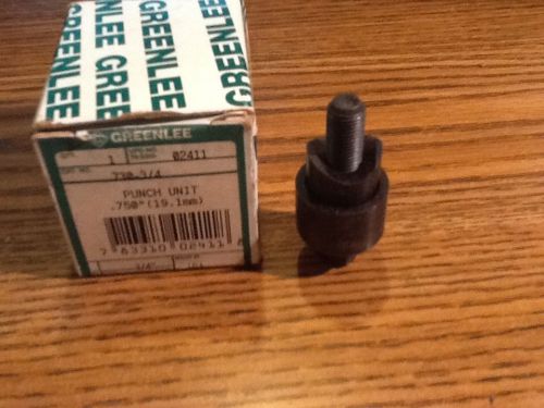 GREENLEE No. 02411 3/4&#034;, Round Radio Chassis Punch