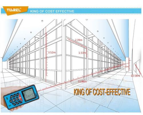 Tuirel T70 Handheld Digital Laser Distance Meter 70m/229ft/2755in Range Finder