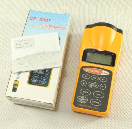 New waterproof lcd ultrasonic distance measurer area &amp; volume calculator laser for sale