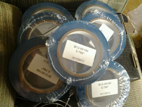 7 lot Epsi b12-00190 powder coat paint tape roll .75&#034; x 72yards polyester blue