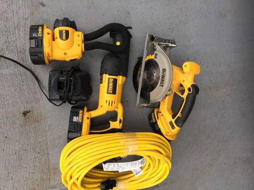 Dewalt cordless sawzall, circular saw, flashlight, three batteries, one charger for sale