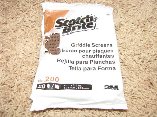 SCOTCH BRITE Griddle Screen Pack of 20 3M NEW