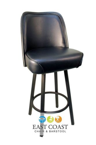 New Gladiator Extra Large Black Casino Style Bar Stool w/ PVC Edge &amp; Black Base