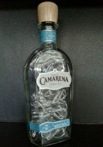 Camarena Silver Agave Tequila LED Lighted Bottle