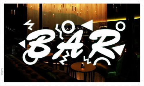 ba069 OPEN MINI BAR PUB CLUB Displays Banner Shop Sign