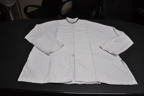 Chef&#039;s Jacket, Cook Coat, with NO  logo, ZIPPERED, Sz L, NEWCHEF UNIFORM