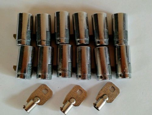 12 Vending Machine Locks with 3 Keys