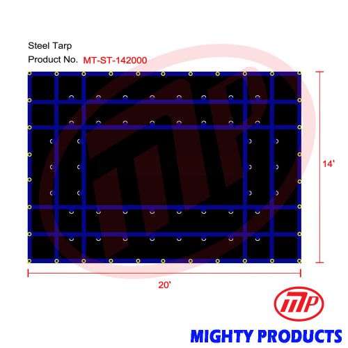 Medium duty truck tarp, flatbed truck tarp - steel tarp - 14x20 (mt-st-lw1420) for sale