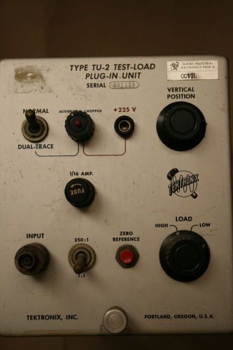 TEKTRONIX TU-2 TEST-LOAD PLUG IN UNIT