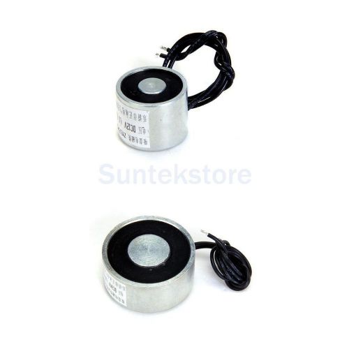 2pcs electric lifting magnet electromagnet lift solenoid holding 11lbs +55.6lbs for sale