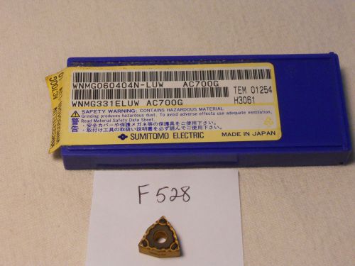 10 NEW SUMITOMO WNMG 331 ELUW CARBIDE INSERTS. GRADE: AC700G (F528)