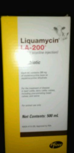 Liquamycin LA-200 500mL Bottle OXYTETRACYCLINE INJECTION 200mg/mL SWINE/CATTLE