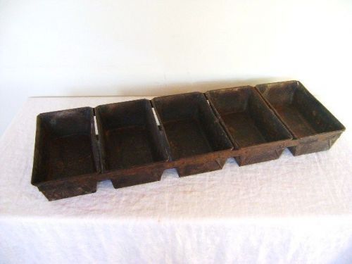 Vintage PEOPLES Commercial Industrial Bread Pan ~ 5 Loaf Bakery Strap Pan ~ OLD