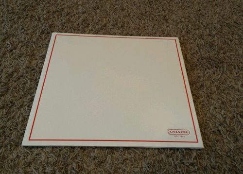 New COACH Purse Gift Box White Box, Red Line 14 x 14 x 5.5 inches
