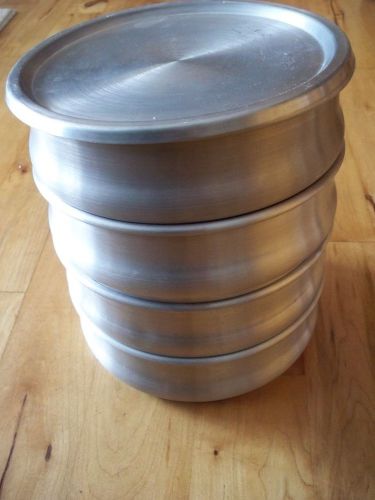 4X Dough Retarding Pan Pizza Proofer Proofing 8&#034; Commercial Proofing + Lid