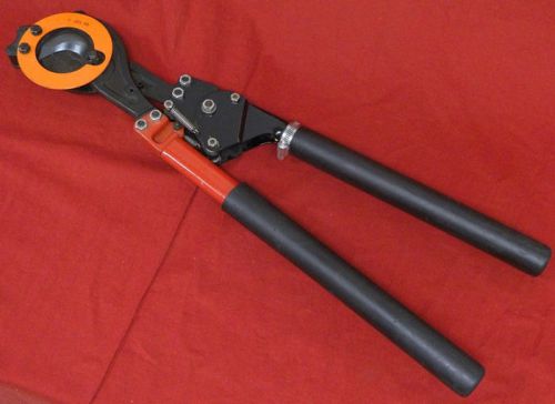 HK Porter 8690FS Ratcheting Power Soft Cable Cutter Tool Copper Aluminum Ratchet