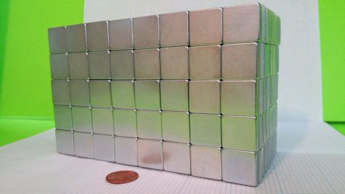 10 NEODYMIUM MAGNETS Super strong N50 Grade Rare Earth 3/4&#034; x 3/4&#034; x 3/16&#034;