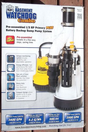 Sump Pump with Emergency Backup, 1/3 HP, Basement Watchdog Model # DFK961