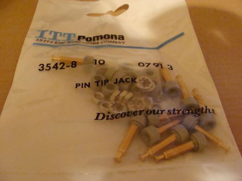 Lot of 170 !! New ITT Pomona 3542-8 Gray PIN TIP JACK   Pack Gold Plated Brass