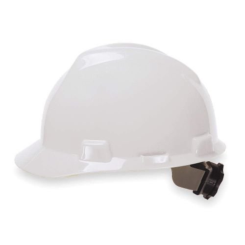 Hard Hat, FrtBrim, Slotted, 4Rtcht, White 475358